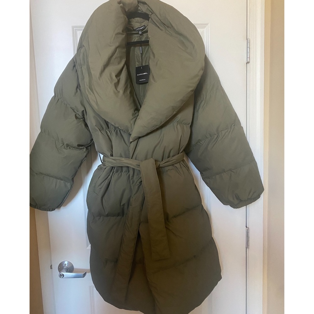 JLUXLABEL oversized puffer jacket olive NWT